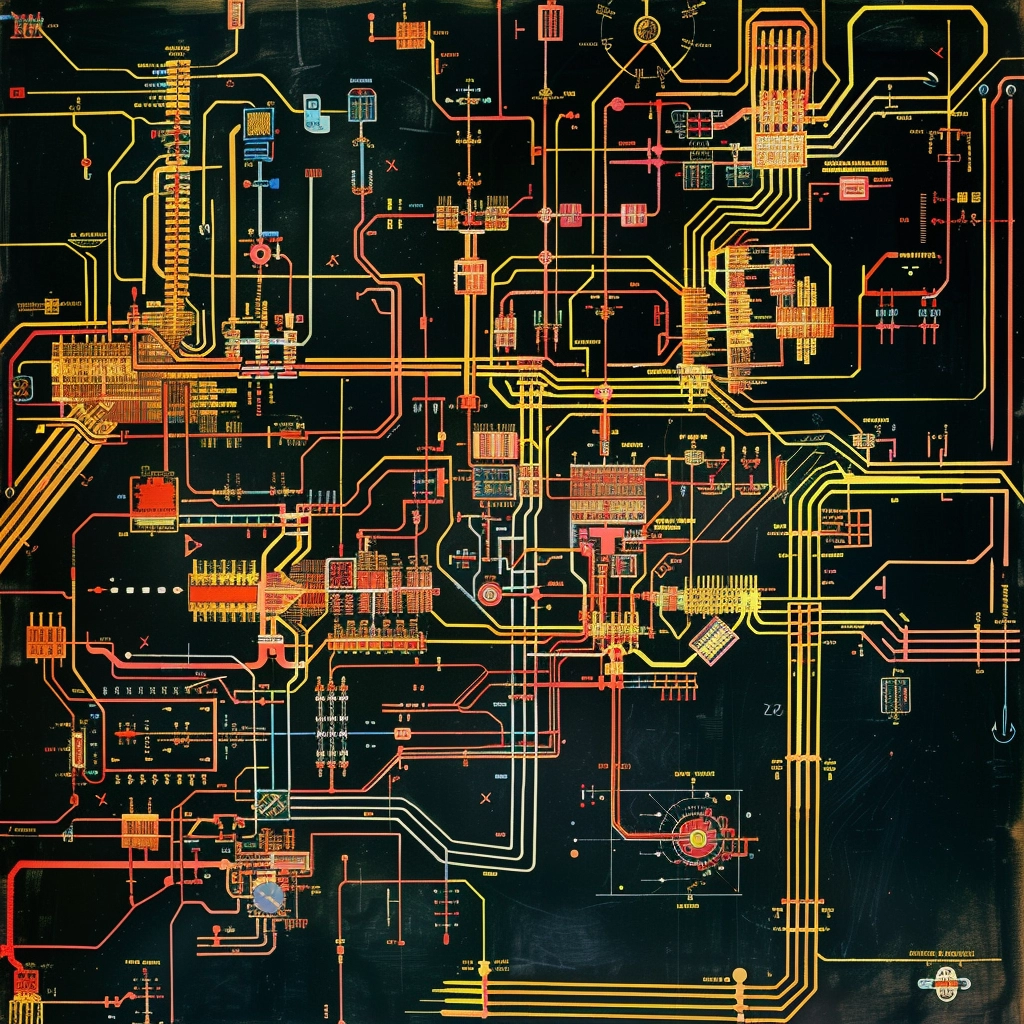 2D design on a complicated circuit board connections